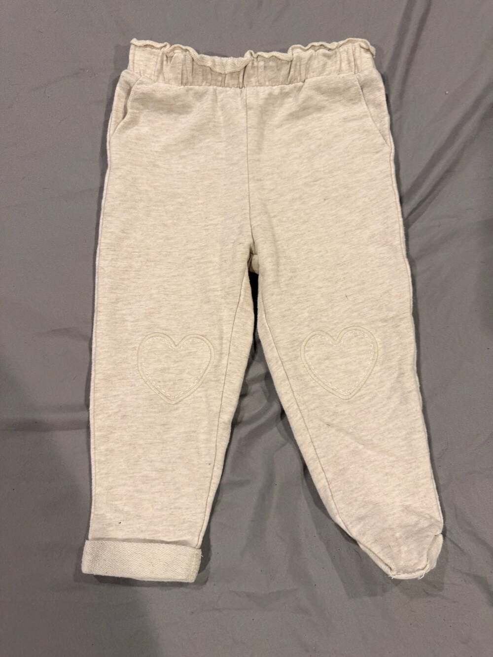 Dip Pants Size 12-18M Oatmeal Heather Heart